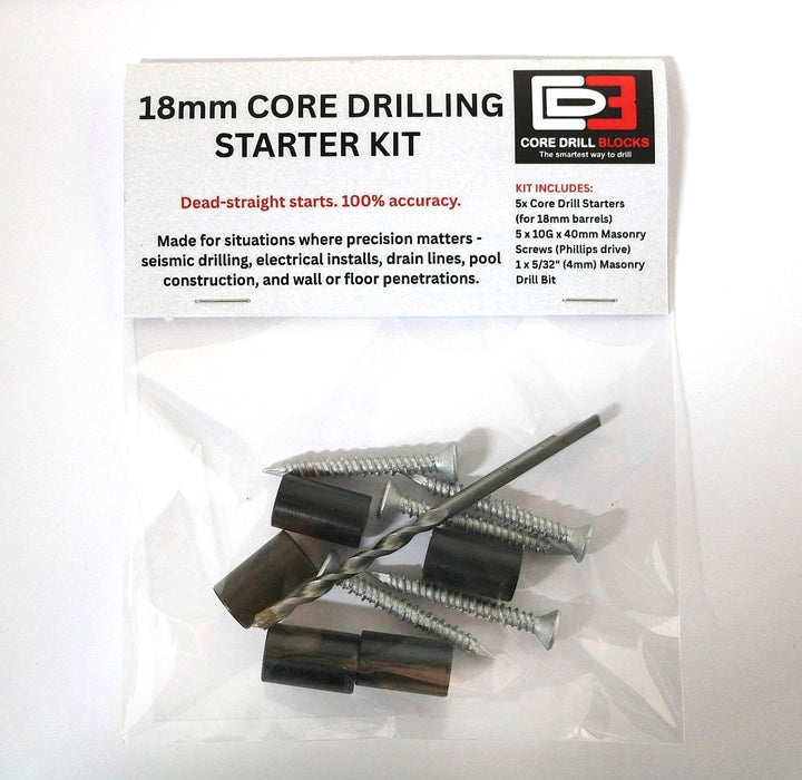 18mm Core Drilling Starter Kit - set of 5