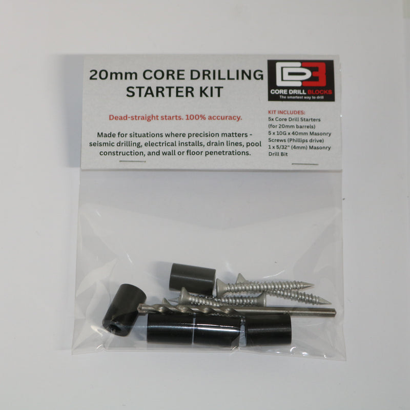 20mm Core Drilling Starter Kit - set of 5