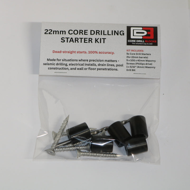 22mm Core Drilling Starter Kit - set of 5