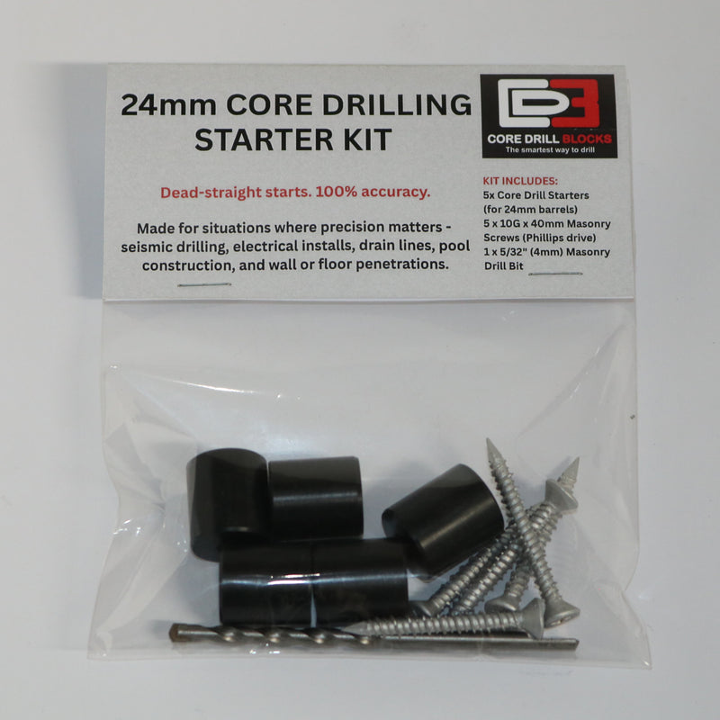 24mm Core Drilling Starter Kit - set of 5