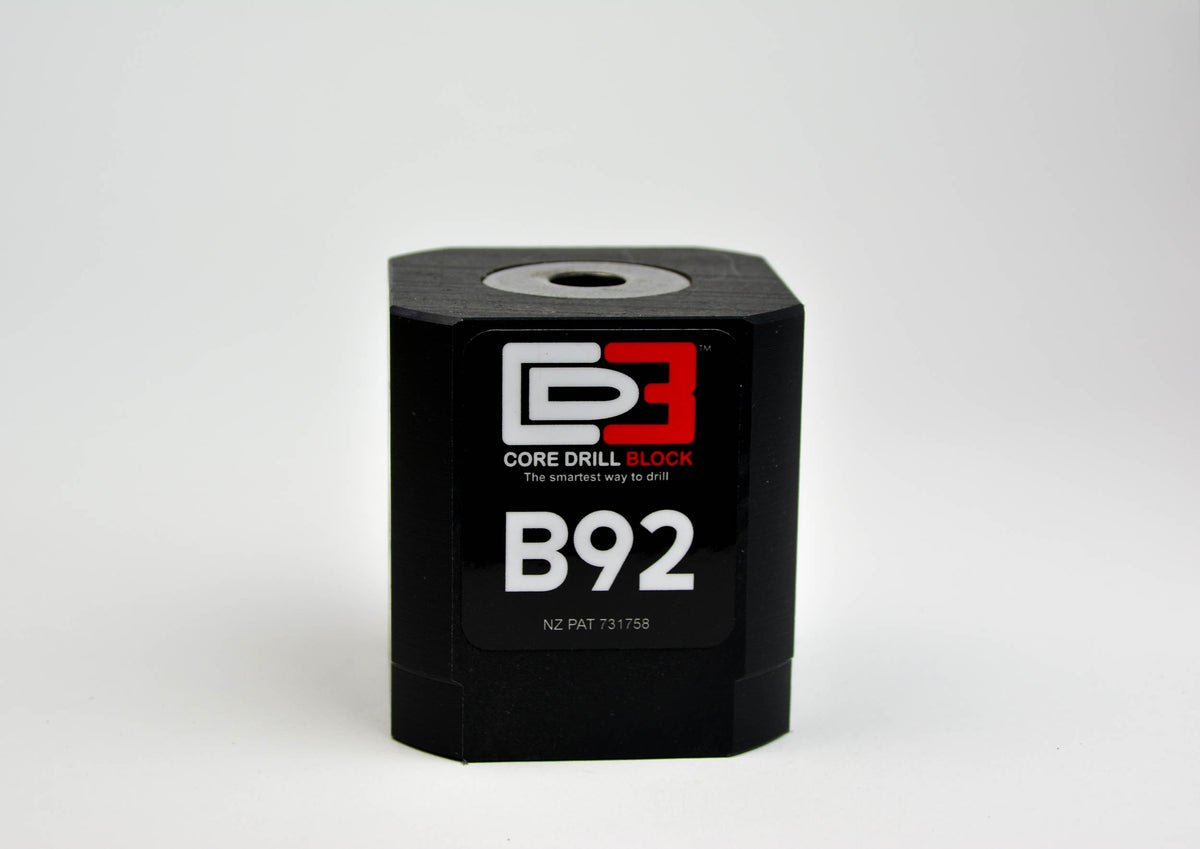 B92 – Fits 92mm Core Bit – Standard Block (Metric) — Core Drill Blocks