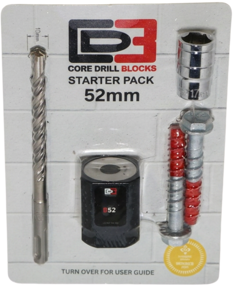 52mm Core Drill Block Starter Pack