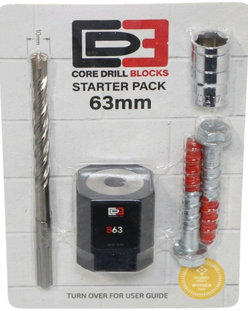 63mm Core Drill Block Starter Pack