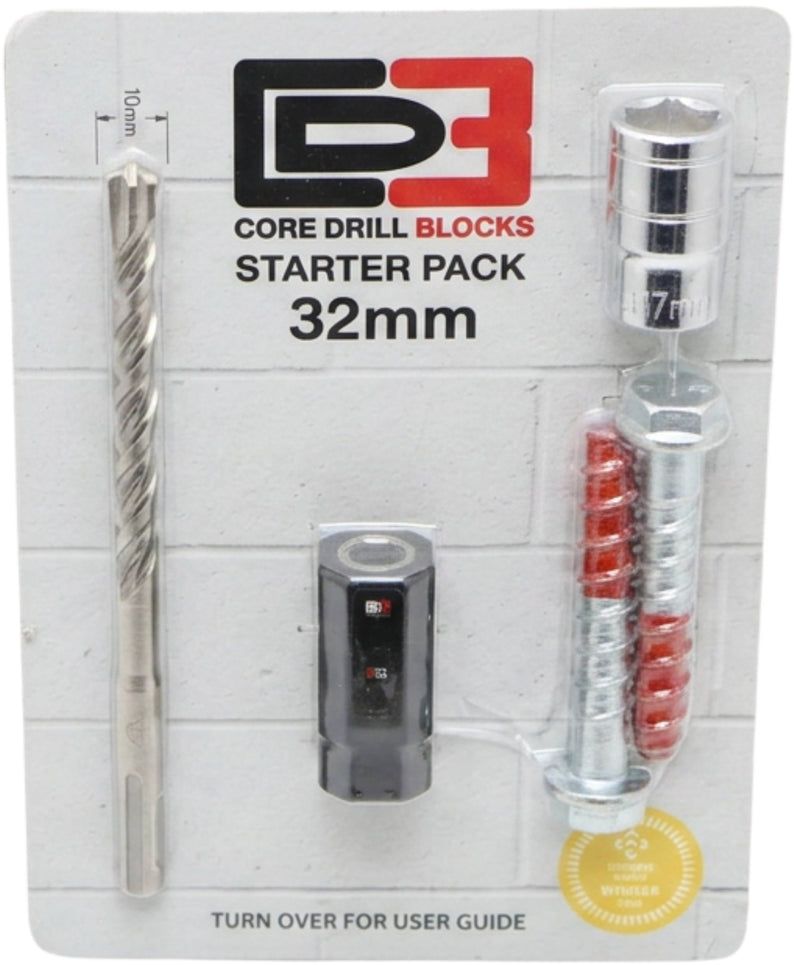 32mm Core Drill Block Starter Pack