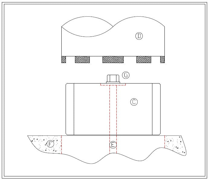 B47 – Fits 47mm Core Bit – Standard Block (Metric)